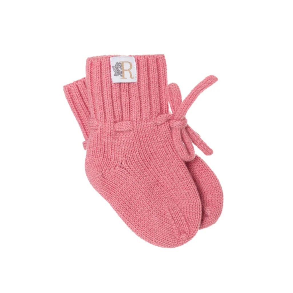 Sloffen merinowol Oud roze